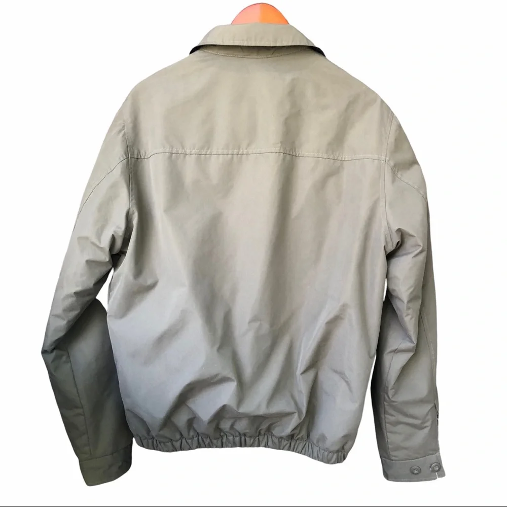 US Polo Assn Men’s Fleece Lined Bomber Jacket Size M Casual Preppy Logo Taupe